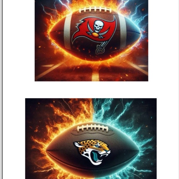 20oz tumblers w/ NFL Team Logo Footballs - Picture 10 of 16